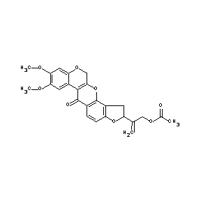 ST077122 2-(8,9-dimethoxy-6-oxo-1,2-dihydro-12H-chromeno[3,4-b]furano[2,3-h]chromen-2-y l)prop-2-enyl acetate