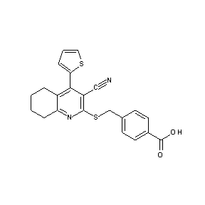 ST078925 O-GlcNAc Transferase Inhibitor 4-[(3-cyano-4-(2-thienyl)-2-5,6,7,8-tetrahydroquinolylthio)methyl]benzoic acid