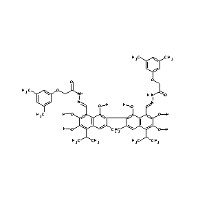 ST086270 N-{(1E)-2-[7-(8-{(1E)-2-[2-(3,5-dimethylphenoxy)acetylamino]-2-azavinyl}-1,6,7 -trihydroxy-3-methyl-5-(methylethyl)(2-naphthyl))-2,3,8-trihydroxy-6-methyl-4- (methylethyl)naphthyl]-1-azavinyl}-2-(3,5-dimethylphenoxy)acetamide