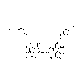 ST087016 8-[(1E)-4-(4-methylthiophenoxy)-2-azabut-1-enyl]-2-{8-[(1E)-4-(4-methylthiophe noxy)-2-azabut-1-enyl]-1,6,7-trihydroxy-3-methyl-5-(methylethyl)(2-naphthyl)}- 3-methyl-5-(methylethyl)naphthalene-1,6,7-triol