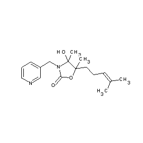 ST4037680 4-hydroxy-4,5-dimethyl-5-(4-methylpent-3-enyl)-3-(3-pyridylmethyl)-1,3-oxazoli din-2-one
