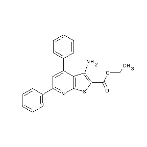 ST4096374 ethyl 3-amino-4,6-diphenylthiopheno[2,3-b]pyridine-2-carboxylate