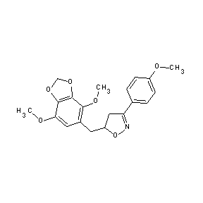 ST4137288 4,7-dimethoxy-5-{[3-(4-methoxyphenyl)(4,5-dihydroisoxazol-5-yl)]methyl}-2H-ben zo[d]1,3-dioxolene