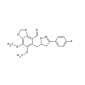 ST4142267 5-{[3-(4-fluorophenyl)(4,5-dihydroisoxazol-5-yl)]methyl}-6,7-dimethoxy-2H-benz o[d]1,3-dioxolane-4-carbaldehyde