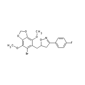 ST4142924 5-bromo-6-{[3-(4-fluorophenyl)(4,5-dihydroisoxazol-5-yl)]methyl}-4,7-dimethoxy -2H-benzo[d]1,3-dioxolane