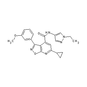 ST45132231 [6-cyclopropyl-3-(3-methoxyphenyl)isoxazolo[5,4-b]pyridin-4-yl]-N-(1-ethylpyra zol-4-yl)carboxamide