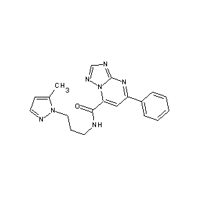 ST45132232 N-[3-(5-methylpyrazolyl)propyl](7-phenyl(4-hydro-1,2,4-triazolo[1,5-a]pyrimidi n-5-yl))carboxamide