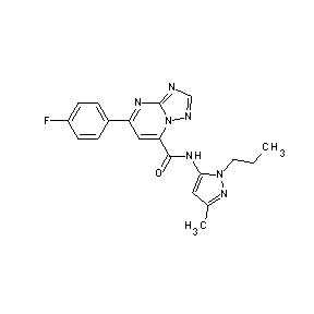 ST45132233 [7-(4-fluorophenyl)(4-hydro-1,2,4-triazolo[1,5-a]pyrimidin-5-yl)]-N-(3-methyl- 1-propylpyrazol-5-yl)carboxamide
