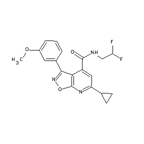 ST45132234 N-(2,2-difluoroethyl)[6-cyclopropyl-3-(3-methoxyphenyl)isoxazolo[5,4-b]pyridin -4-yl]carboxamide
