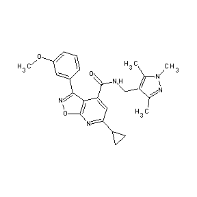 ST45132235 [6-cyclopropyl-3-(3-methoxyphenyl)isoxazolo[5,4-b]pyridin-4-yl]-N-[(1,3,5-trim ethylpyrazol-4-yl)methyl]carboxamide