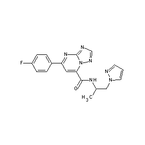 ST45132237 [7-(4-fluorophenyl)(4-hydro-1,2,4-triazolo[1,5-a]pyrimidin-5-yl)]-N-(1-methyl- 2-pyrazolylethyl)carboxamide