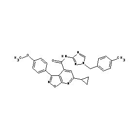 ST45132238 [6-cyclopropyl-3-(4-methoxyphenyl)isoxazolo[5,4-b]pyridin-4-yl]-N-{1-[(4-methy lphenyl)methyl](1,2,4-triazol-3-yl)}carboxamide