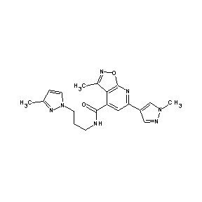 ST45132239 [3-methyl-6-(1-methylpyrazol-4-yl)isoxazolo[5,4-b]pyridin-4-yl]-N-[3-(3-methyl pyrazolyl)propyl]carboxamide