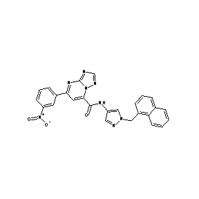 ST45132242 N-[1-(naphthylmethyl)pyrazol-4-yl][7-(3-nitrophenyl)(4-hydro-1,2,4-triazolo[1, 5-a]pyrimidin-5-yl)]carboxamide
