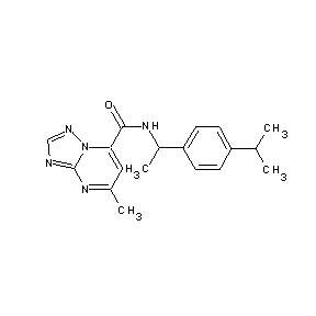 ST45132246 (7-methyl(4-hydro-1,2,4-triazolo[1,5-a]pyrimidin-5-yl))-N-{[4-(methylethyl)phe nyl]ethyl}carboxamide