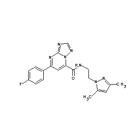ST45132249 N-[2-(3,5-dimethylpyrazolyl)ethyl][7-(4-fluorophenyl)(4-hydro-1,2,4-triazolo[1 ,5-a]pyrimidin-5-yl)]carboxamide