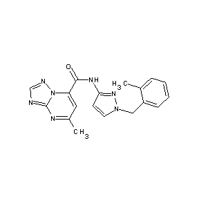 ST45132252 (7-methyl(4-hydro-1,2,4-triazolo[1,5-a]pyrimidin-5-yl))-N-{1-[(2-methylphenyl) methyl]pyrazol-3-yl}carboxamide
