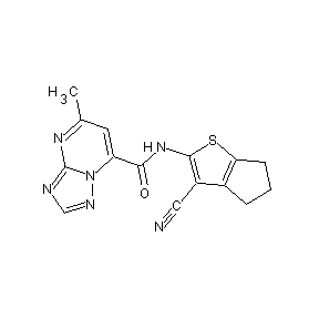 ST45132253 N-(3-cyano(4,5,6-trihydrocyclopenta[2,1-d]thiophen-2-yl))(7-methyl(4-hydro-1,2 ,4-triazolo[1,5-a]pyrimidin-5-yl))carboxamide