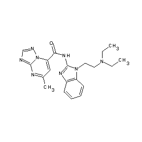 ST45132260 N-{1-[2-(diethylamino)ethyl]benzimidazol-2-yl}(7-methyl(4-hydro-1,2,4-triazolo [1,5-a]pyrimidin-5-yl))carboxamide