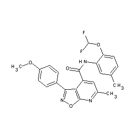 ST45132263 N-[2-(difluoromethoxy)-5-methylphenyl][3-(4-methoxyphenyl)-6-methylisoxazolo[5 ,4-b]pyridin-4-yl]carboxamide