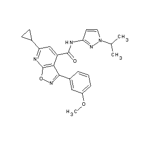 ST45132265 [6-cyclopropyl-3-(3-methoxyphenyl)isoxazolo[5,4-b]pyridin-4-yl]-N-[1-(methylet hyl)pyrazol-3-yl]carboxamide
