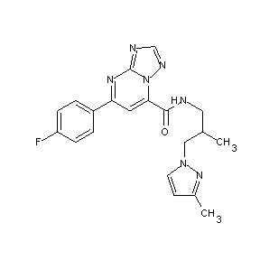 ST45132267 [7-(4-fluorophenyl)(4-hydro-1,2,4-triazolo[1,5-a]pyrimidin-5-yl)]-N-[2-methyl- 3-(3-methylpyrazolyl)propyl]carboxamide