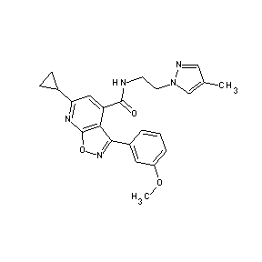 ST45132271 [6-cyclopropyl-3-(3-methoxyphenyl)isoxazolo[5,4-b]pyridin-4-yl]-N-[2-(4-methyl pyrazolyl)ethyl]carboxamide