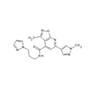 ST45132278 [3-methyl-6-(1-methylpyrazol-4-yl)isoxazolo[5,4-b]pyridin-4-yl]-N-(3-pyrazolyl propyl)carboxamide