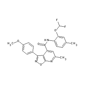 ST45132282 N-[2-(difluoromethoxy)-4-methylphenyl][3-(4-methoxyphenyl)-6-methylisoxazolo[5 ,4-b]pyridin-4-yl]carboxamide