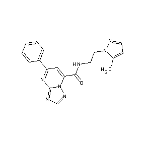 ST45132284 N-[2-(5-methylpyrazolyl)ethyl](7-phenyl(4-hydro-1,2,4-triazolo[1,5-a]pyrimidin -5-yl))carboxamide
