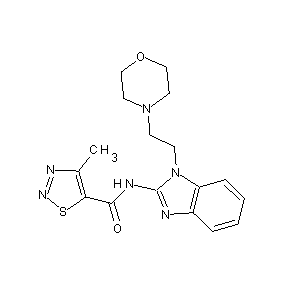 ST45135082 (4-methyl(1,2,3-thiadiazol-5-yl))-N-[1-(2-morpholin-4-ylethyl)benzimidazol-2-y l]carboxamide