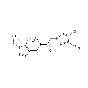 ST50595184 2-(4-chloro-3-methylpyrazolyl)-N-[(1-ethyl-5-methylpyrazol-4-yl)methyl]-N-meth ylacetamide