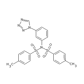 ST50760620 bis[(4-methylphenyl)sulfonyl](3-(1,2,3,4-tetraazolyl)phenyl)amine