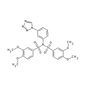 ST50760637 bis[(3,4-dimethoxyphenyl)sulfonyl](3-(1,2,3,4-tetraazolyl)phenyl)amine