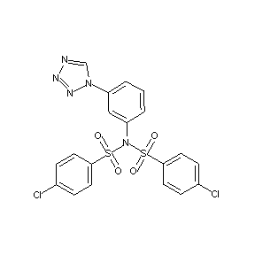 ST50760639 bis[(4-chlorophenyl)sulfonyl](3-(1,2,3,4-tetraazolyl)phenyl)amine
