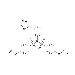 ST50760640 bis[(4-methoxyphenyl)sulfonyl](3-(1,2,3,4-tetraazolyl)phenyl)amine