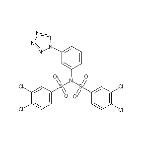 ST50760645 bis[(3,4-dichlorophenyl)sulfonyl](3-(1,2,3,4-tetraazolyl)phenyl)amine