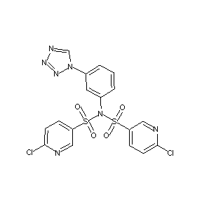 ST50760647 bis[(6-chloro(3-pyridyl))sulfonyl](3-(1,2,3,4-tetraazolyl)phenyl)amine