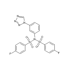ST50760648 bis[(4-fluorophenyl)sulfonyl](3-(1,2,3,4-tetraazolyl)phenyl)amine