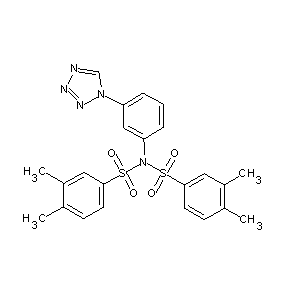 ST50760650 bis[(3,4-dimethylphenyl)sulfonyl](3-(1,2,3,4-tetraazolyl)phenyl)amine