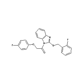 ST50956291 1-{2-[(2-fluorophenyl)methylthio]benzimidazolyl}-2-(4-fluorophenoxy)ethan-1-on e
